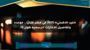 «عيد الأضحى» 2025 في مصر فلكيًا.. موعده وتفاصيل الإجازات الرسمية طول 13.